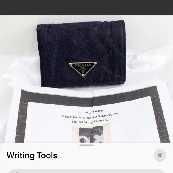 Authentic Prada Leather and Canvas Wallet in a Dust Bag - Picture 2 of 7